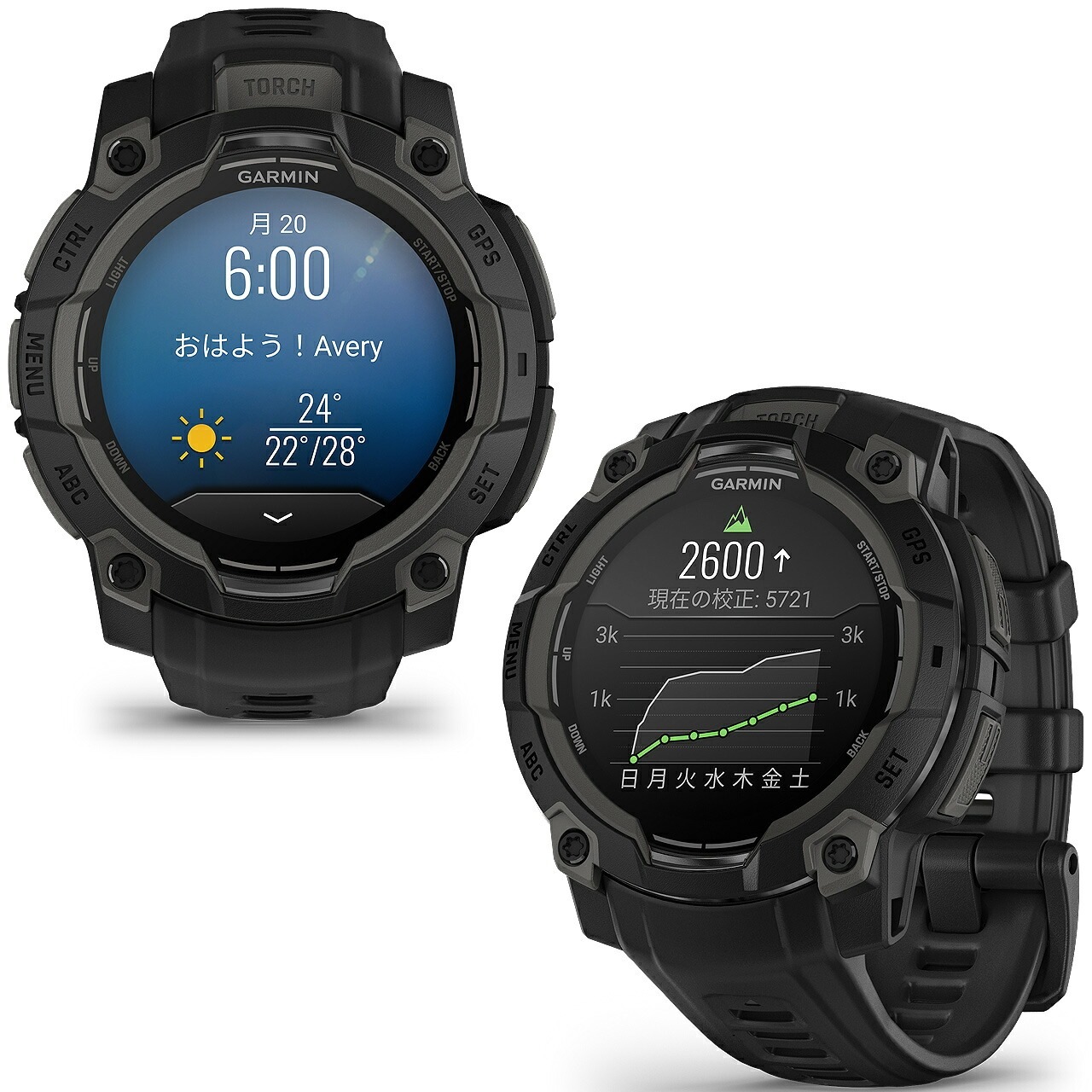 GARMIN ランニングウォッチ 本体 GARMIN GPSランニングウォッチ Instinct 3 AMOLED 45mm | スマート