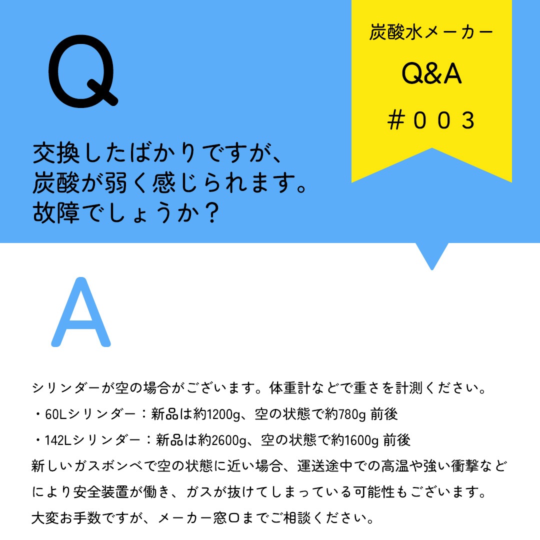 e-soda ドリンク ガスシリンダー 交換用（1本/60L 410g）【送料無料・回収手数料込み】