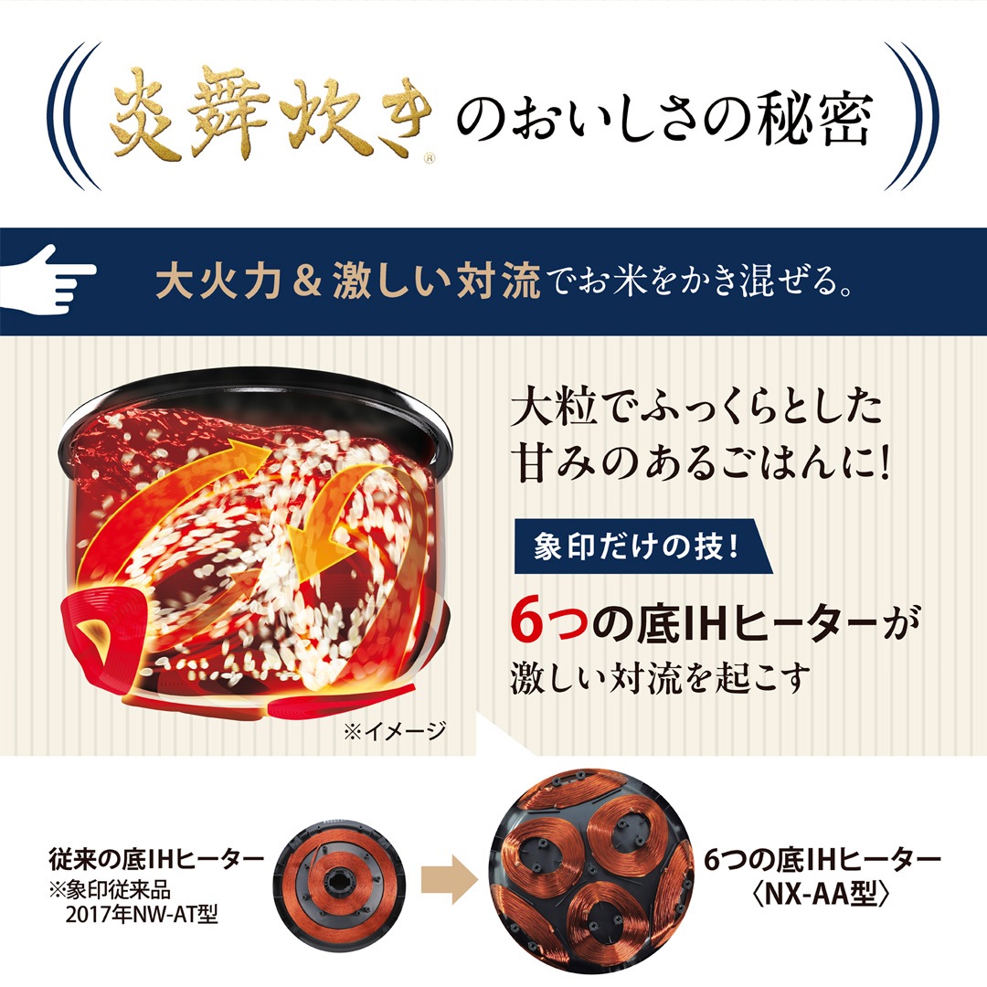 象印 圧力IH炊飯ジャー 炎舞炊き NX-AA18 炊飯器 1升炊き