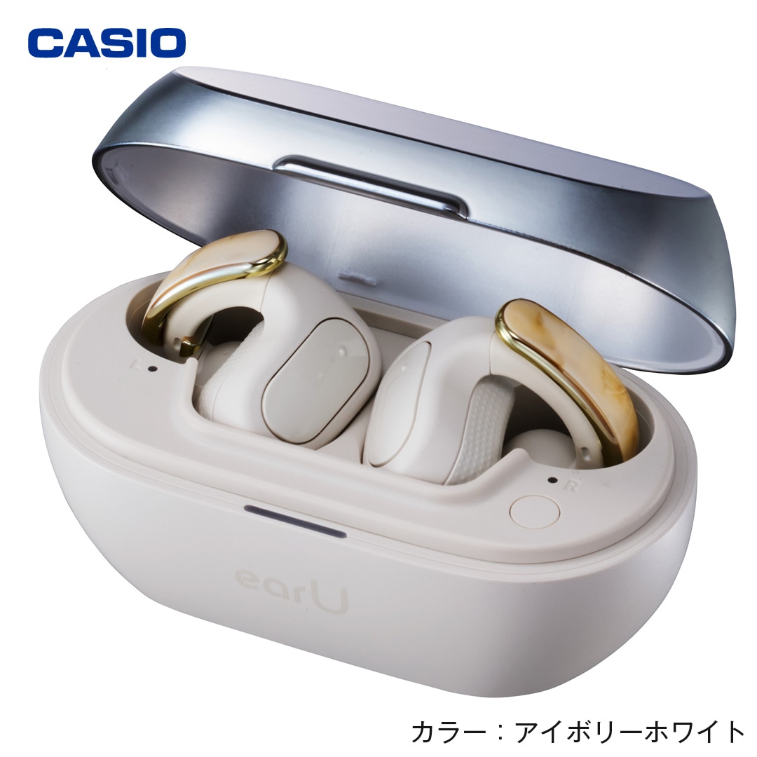 earU ER-100 ワイヤレスイヤホン 本体 CASIO earU ヒアリングアシストイヤホン ER-100 カシオ イアユー