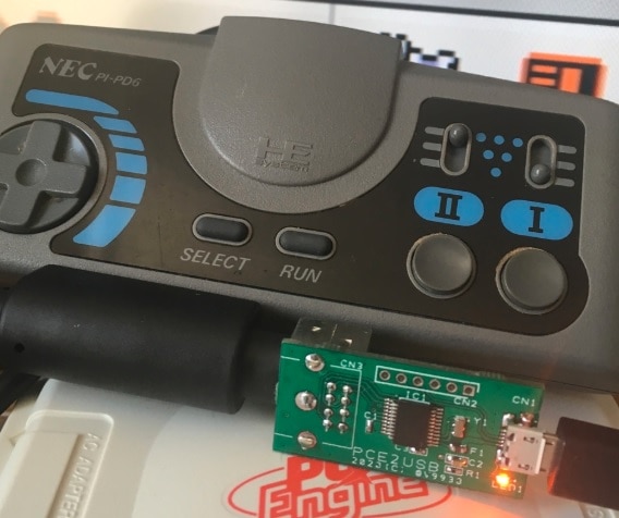 PCE mini Joystick変換「PCE2USB」（完成品）