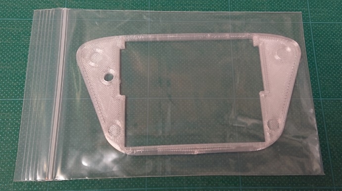 GGLCD用「IPS液晶ツライチ固定フレーム（1ASIC/2ASIC共用バージョン）」【クリア】