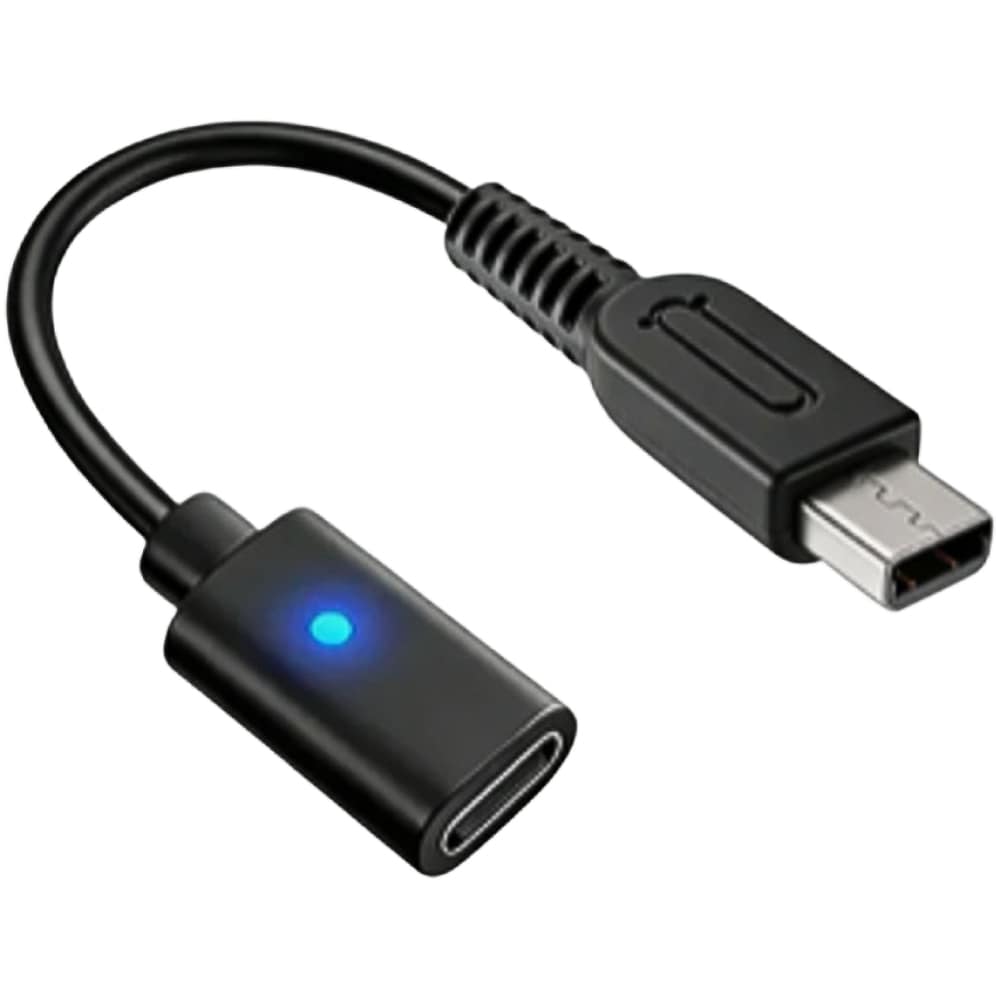WiiU(オス)-Type-C(メス)充電専用変換ケーブル 約10cm （1565）
