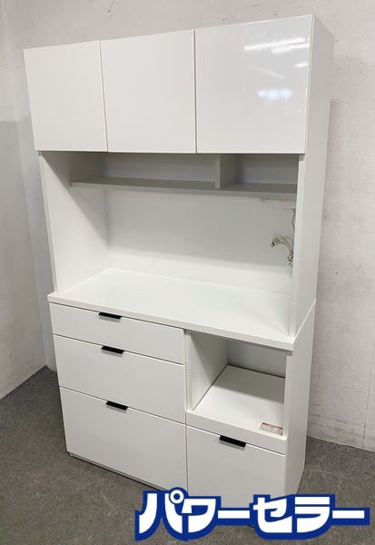 【期間限定・送料込み】 食器棚 キッチンボード キッチンカウンター (中古) 楽天市場】[幅120cm] キッチンボード ( レジューム120-2TG-S WH