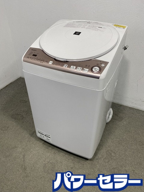 シャープ 全自動洗濯乾燥機 8.0/4.5kg ステンレス穴なし槽 Ag＋抗菌 防
