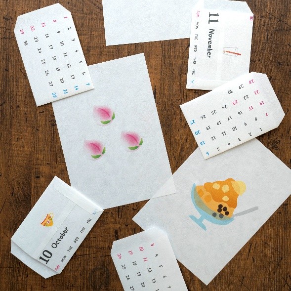 【ツミカサネ】カレンダーのリメイクレターセット