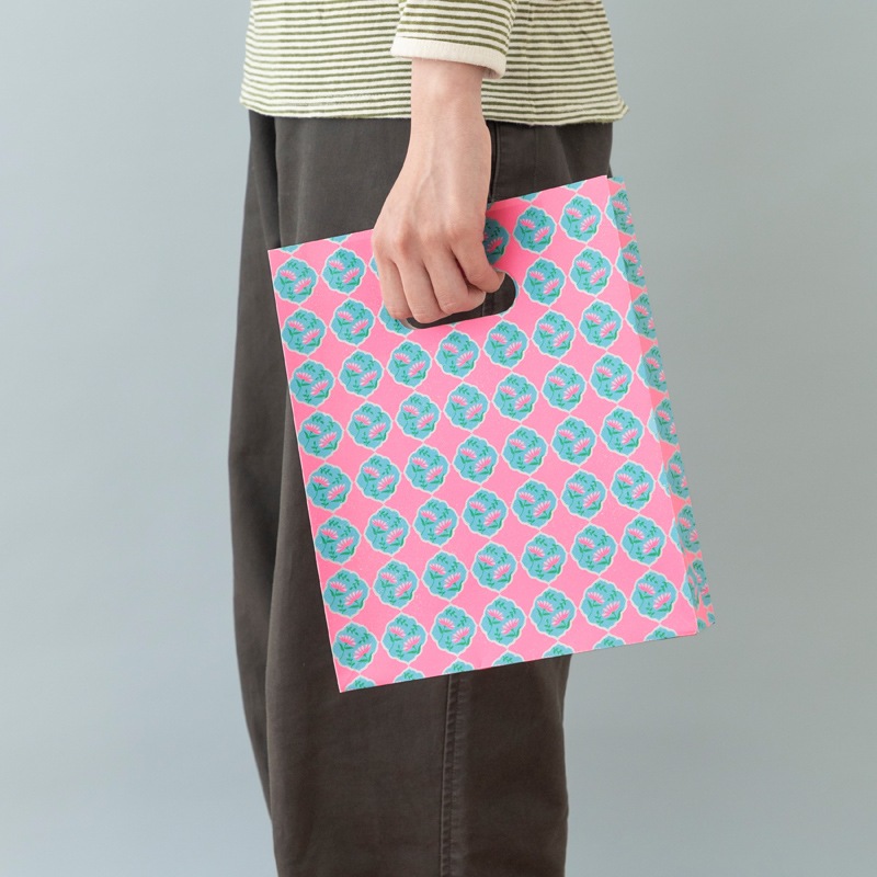 ペーパーバッグ　台湾ぴんく