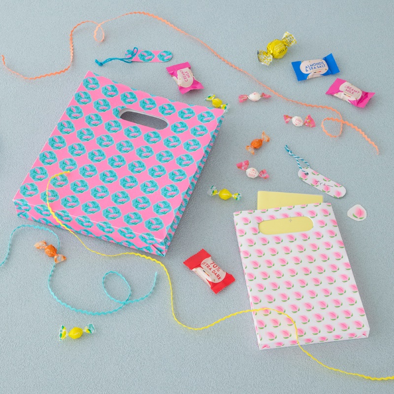 ペーパーバッグ　台湾ぴんく