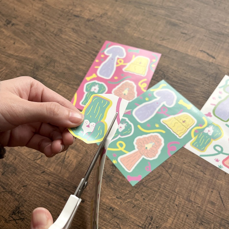 ワンカットステッカー　しろ