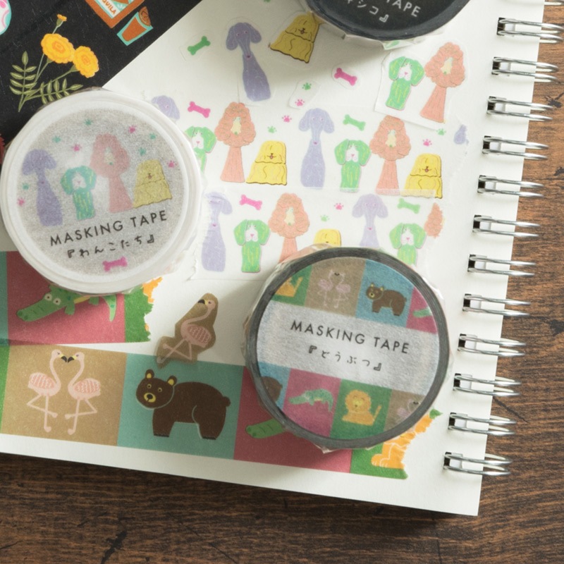 マスキングテープ　わんこたち