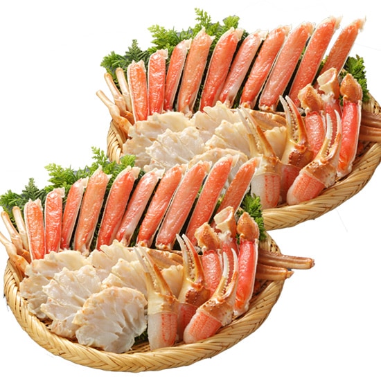カット済み生ズワイガニ(700g/総重量1kgx2セット)
