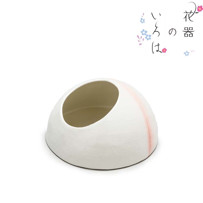 B246s 萬古焼 菊透し掛花入 骨董品 花器・花瓶,陶器,萬古焼/