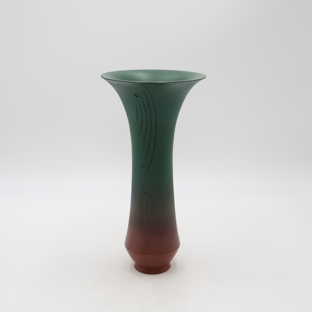 新品！萬古焼 陶器 花瓶 ブラウン グリーン 萬古焼の花瓶 8寸皿 | 花器と道具 | 日本総合園芸