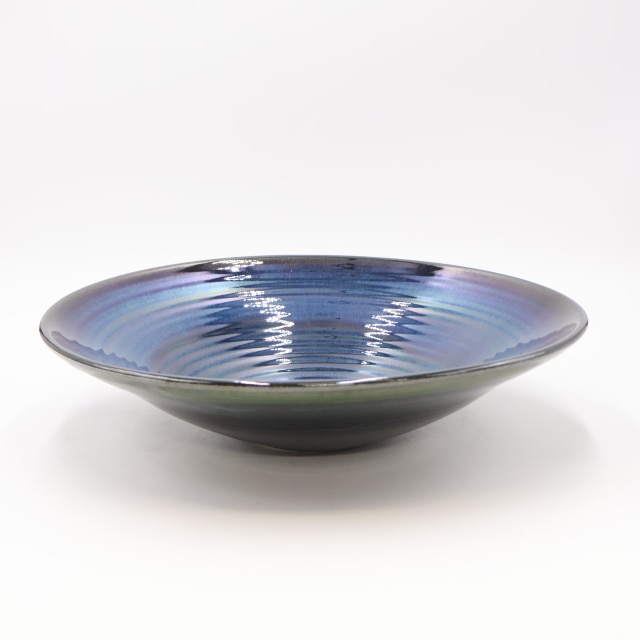 京焼　長谷中和夫作　池坊好み　池坊花器 1点物 四日市 万古焼 花器 灰釉 掛分 合わせ 池坊 生け花 和風 洋風