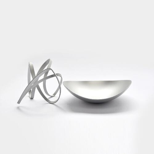 アルミ製花瓶 マイセンクリスタル ミスティックフラワー 色被せ花瓶 F2517