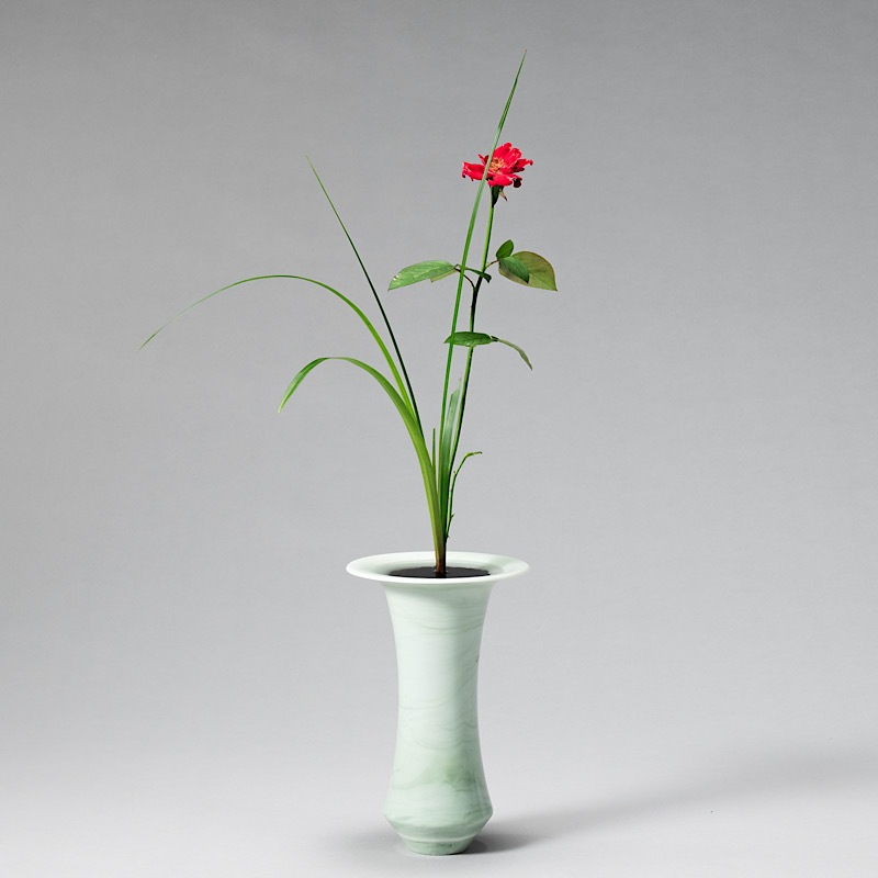 新色】アクリル花器 「テール」 マーブル鶯 | すべての商品