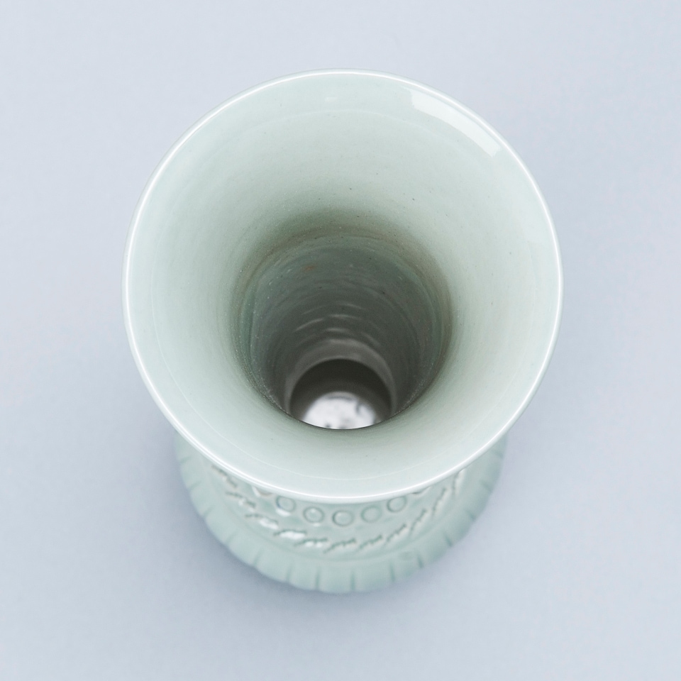 値下げ 陶器 磁器 花器 砥部焼 栖山銘 共箱 【公式通販】