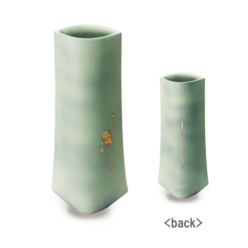 清水焼1775 紫硝子 / 1776 暗裏葉 | 花器・花瓶,陶器,京焼/清水焼