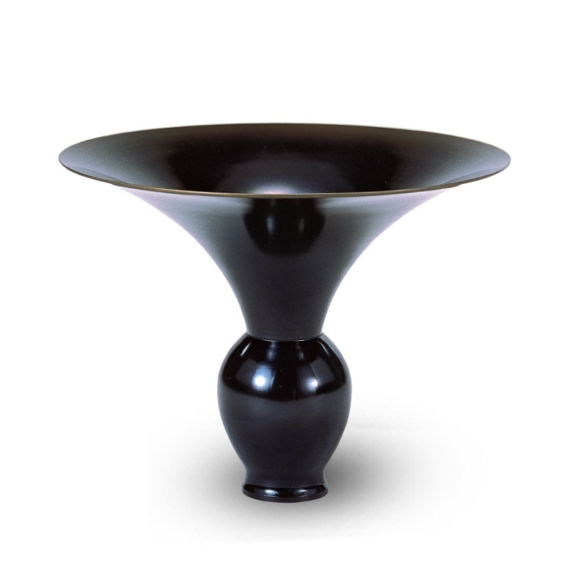 【 雨龍図銅花瓶 】 江戸期花入 蔵出品 　　K1205I 雨龍図銅花瓶 】 江戸期花入 蔵出品 K1205I 雨龍図銅花瓶】 江戸