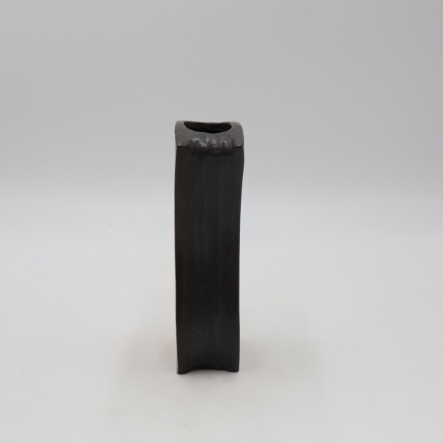 ◆花器　陶器　朱水盤 清水焼 ◆美品　花堂作 花器 清水焼1819 鉄砂 | 花器・花瓶,陶器,京焼/清水焼