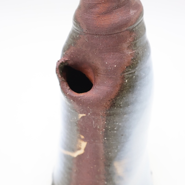 備前焼　八角形陶器花瓶 赤白グラデーション 角型ベース - VASE - | 白山陶器直営オンラインストア