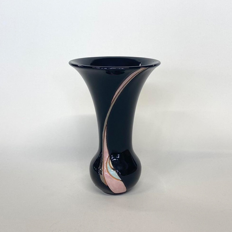 京焼　真清水蔵六　霊芝取手付花瓶　骨董品 京焼 真清水蔵六 霊芝取手付花瓶 骨董品 2025年最新】
