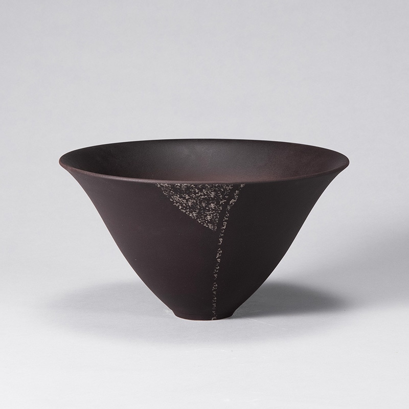 ◆花器 陶器 朱水盤 清水焼 ◆美品 花堂作 花器 清水焼1812 鉄錆 | 花器・花瓶,陶器,京焼/清水焼