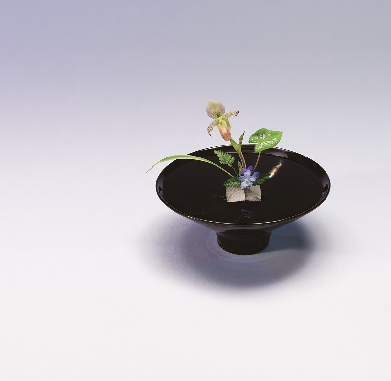 生け花　高台　花器　華道　コンポート　黒　花瓶　フラワーベース 生け花高台花器華道コンポート黒花瓶フラワーベース