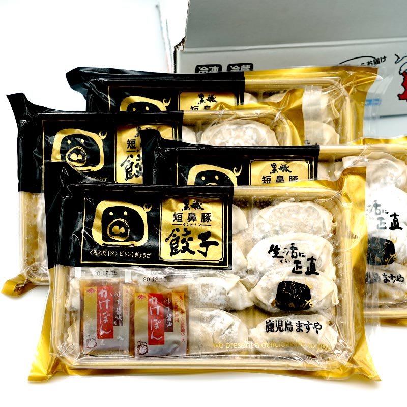 鹿児島ますやハム屋が作ったこだわり黒豚餃子12ヶ入×4パックのお