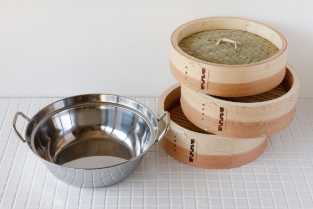 杉 中華せいろ 27cm 鍋セット[ガス・IH対応鍋 本体2 ふた1] | せいろ