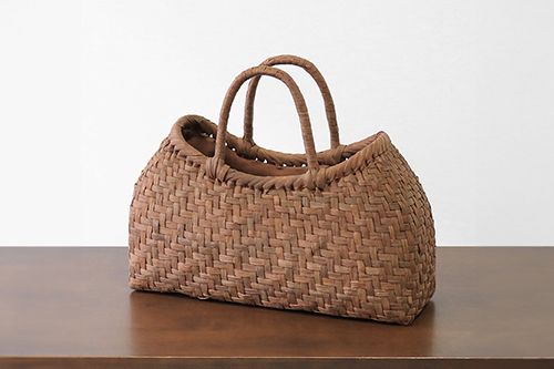 かごや　山葡萄かごバッグ　角型（小サイズ） やまぶどう籠 削 ミニ ｜のレン神楽坂【公式通販】発酵、暮らし