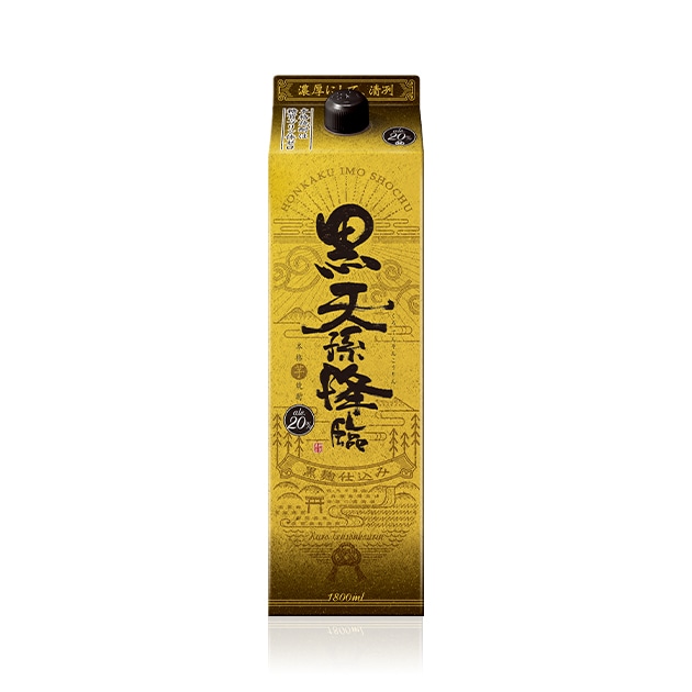 4139未開封★【桐箱入】神楽酒造 天孫降臨 原酒 芋焼酎 38度 1800ml 黒麹天孫降臨20％ 1800mlパックKG（ギフト対応不可） | 芋焼酎