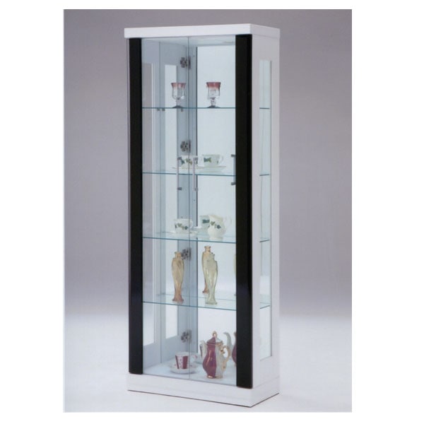 【美品】大川家具　LEDライト付きコレクションボード　ガラスショーケース コレクションボード コレクションケース ガラスケース 【開梱設置無料