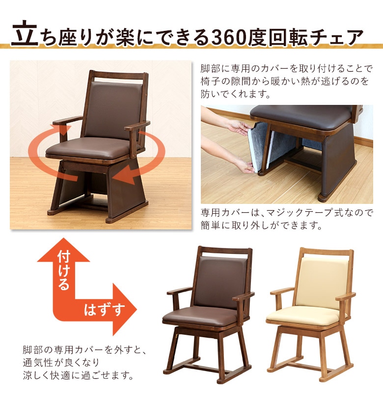 M2906-115-75】座椅子 360度回転 肘掛け付き こたつに最適 楽天市場