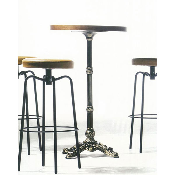 アンティーク調 丸型スタッキングスツール インダストリアル脚