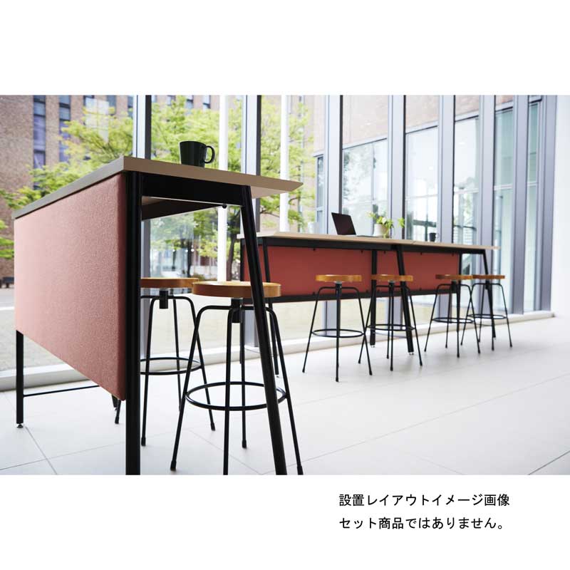 カウンターテーブル 目隠しパネル付壁面ハイテーブル幅180 150 120 カラーオーダー 業務用店舗家具 tfg347opp｜業務用