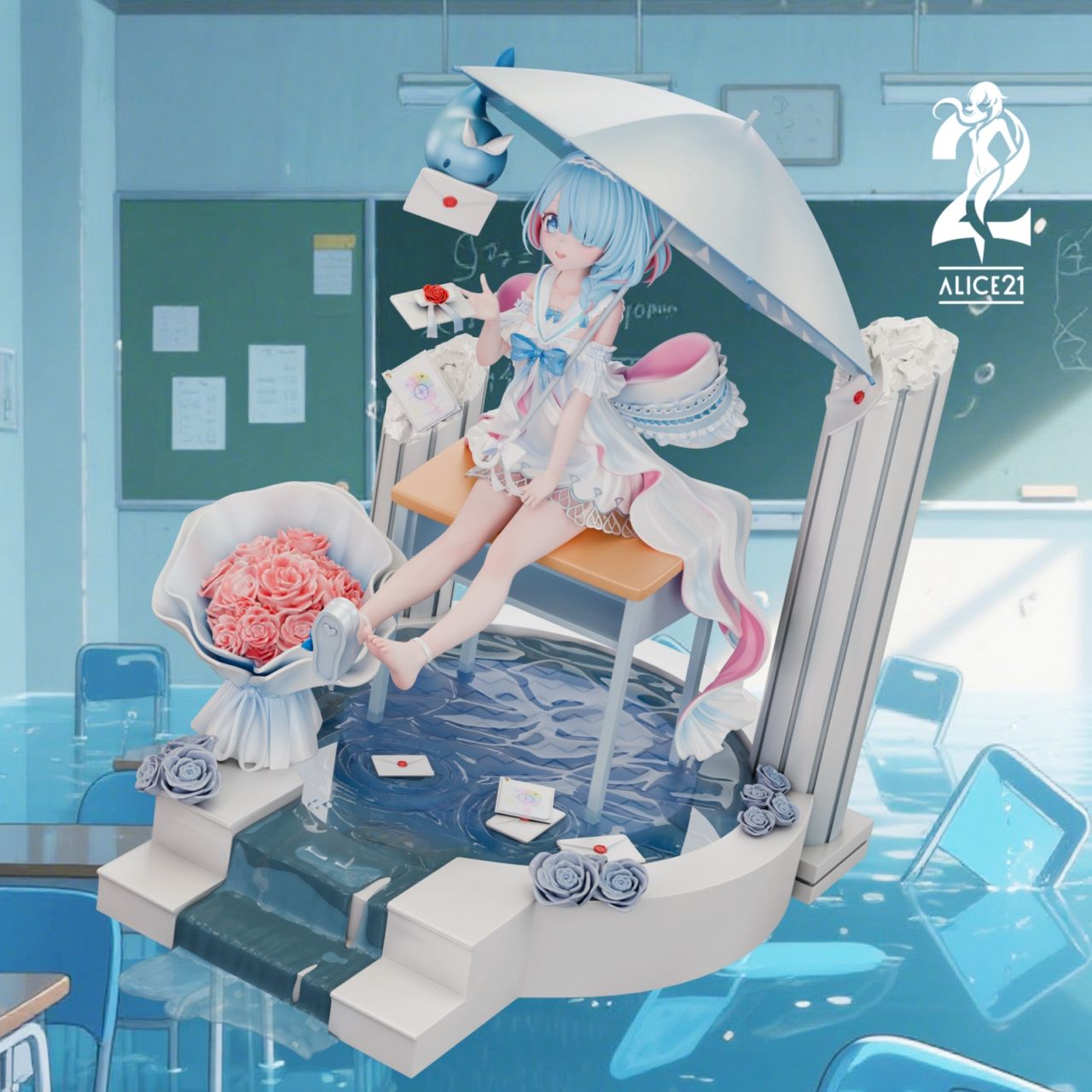 ブルーアーカイブ　調月リオ 1/6 高さ18cm 海外フィギュア ブルーアーカイブ 調月 リオ 1/6スケール 塗装済み完成品