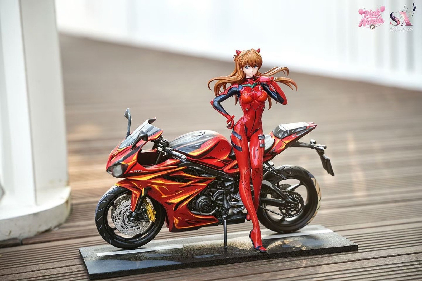 明日香　アスカ フィギュア SX Studio 海外限定 バイク 完成品 予約】アスカ 二次元塗装Ver Aetheria Studios × SX Studio | 新世紀