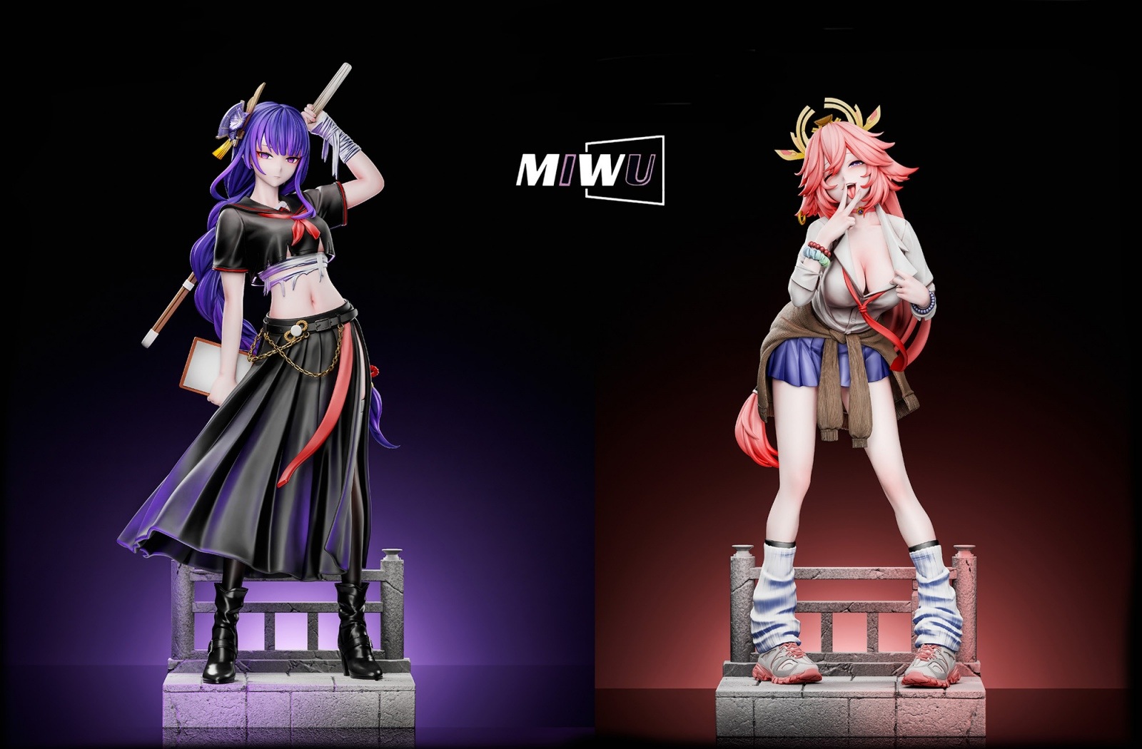 予約】雷電将軍 × 八重神子 MIWU Studio | 原神 | 海外フィギュアショップ