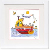 【クリーブ】ウェルカムベイビー　絵　絵画 美術品・アンティーク・コレクション 【クリーブ】ウェルカムベイビー