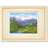 油絵　風景画 「那須」板橋順ニ 額縁付き 油絵 風景画 「那須」板橋順ニ 額縁付き 油絵 風景画 「那須