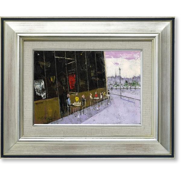 真作】絵画 石川佳図 油彩SM パリの街角 都市風景画 洋画作品 X9