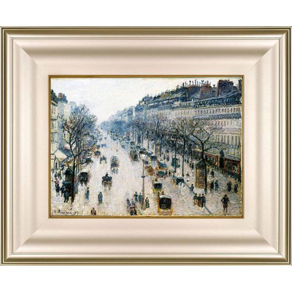 【代引き不可】 絵画 カミーユ・ピサロ インテリア 名画 モンマルトル通り冬の朝 絵画