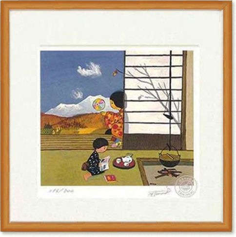 絵画 谷内六郎 （たにうちろくろう）・紙ふうせん 版画 インテリア