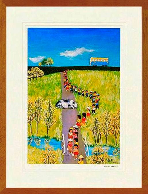 絵画 谷内六郎 （たにうちろくろう）・遠足 版画 インテリア | 谷内