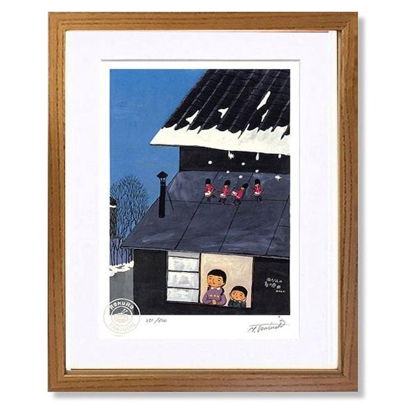 絵画 谷内六郎 （たにうちろくろう）・雨だれの春の序曲 版画