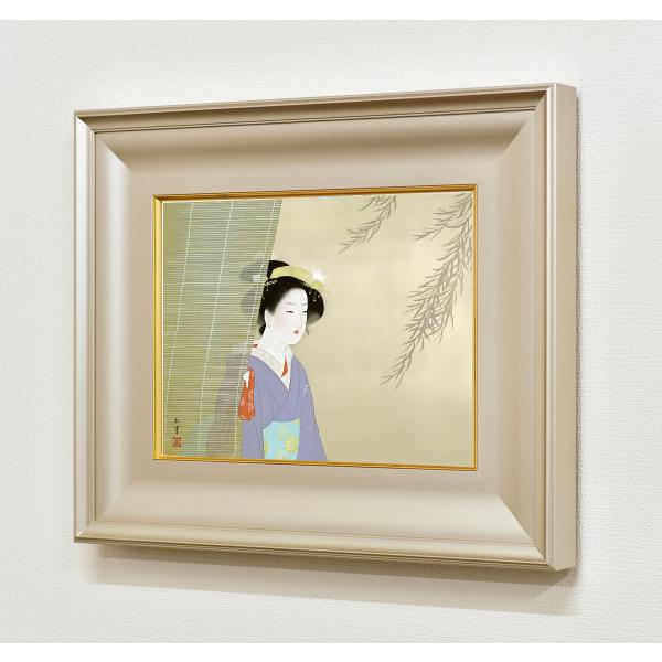 日本の名画 日本画 涼風 上村 松園 手彩仕上 高精細巧芸画 日本橋