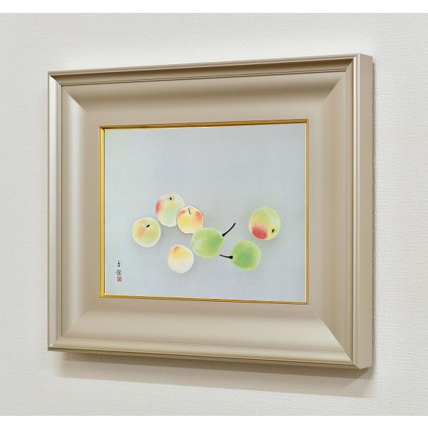 古径 木製 額縁 新雪乗鞍岳」F6 油絵 油彩画 絵画 風景画 額装 額縁