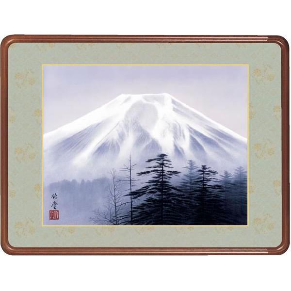 絵画 日本画 霊峰富士・小川伯堂 和装額 和額 和室インテリア