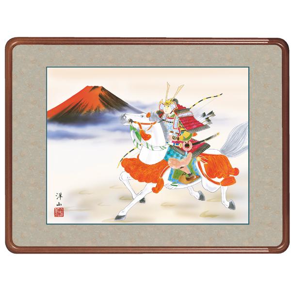 騎馬武者 白馬 義山 アンティーク 騎馬武者 白馬 義山